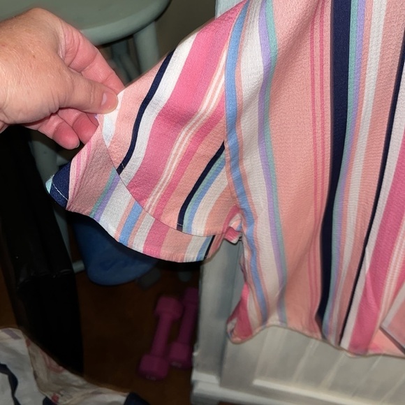 Umgee Striped Bell sleeve Top Size Small - Picture 5 of 7